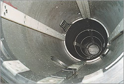 Inside a torpedo tube