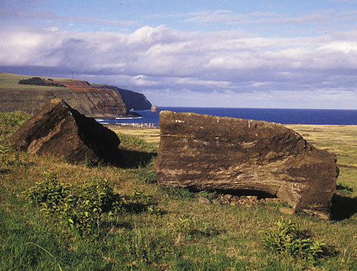 Broken moai