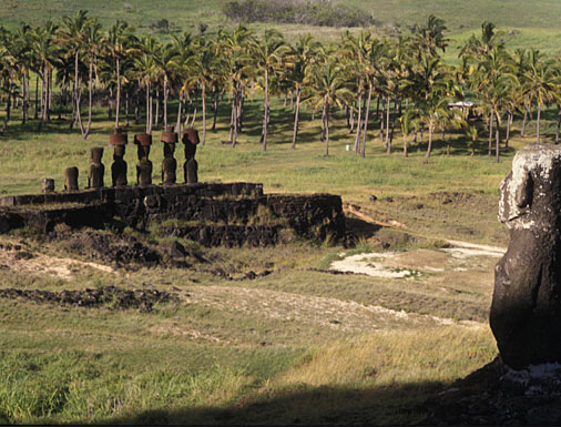 Moai on altar