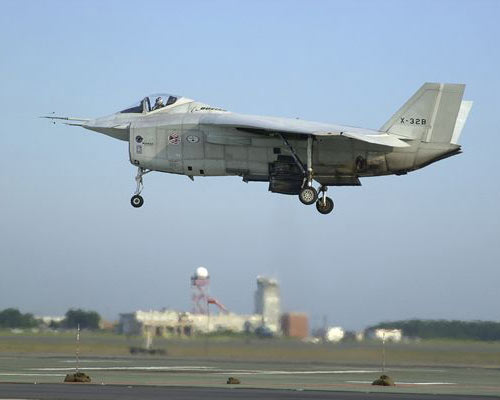 X-32 hovering