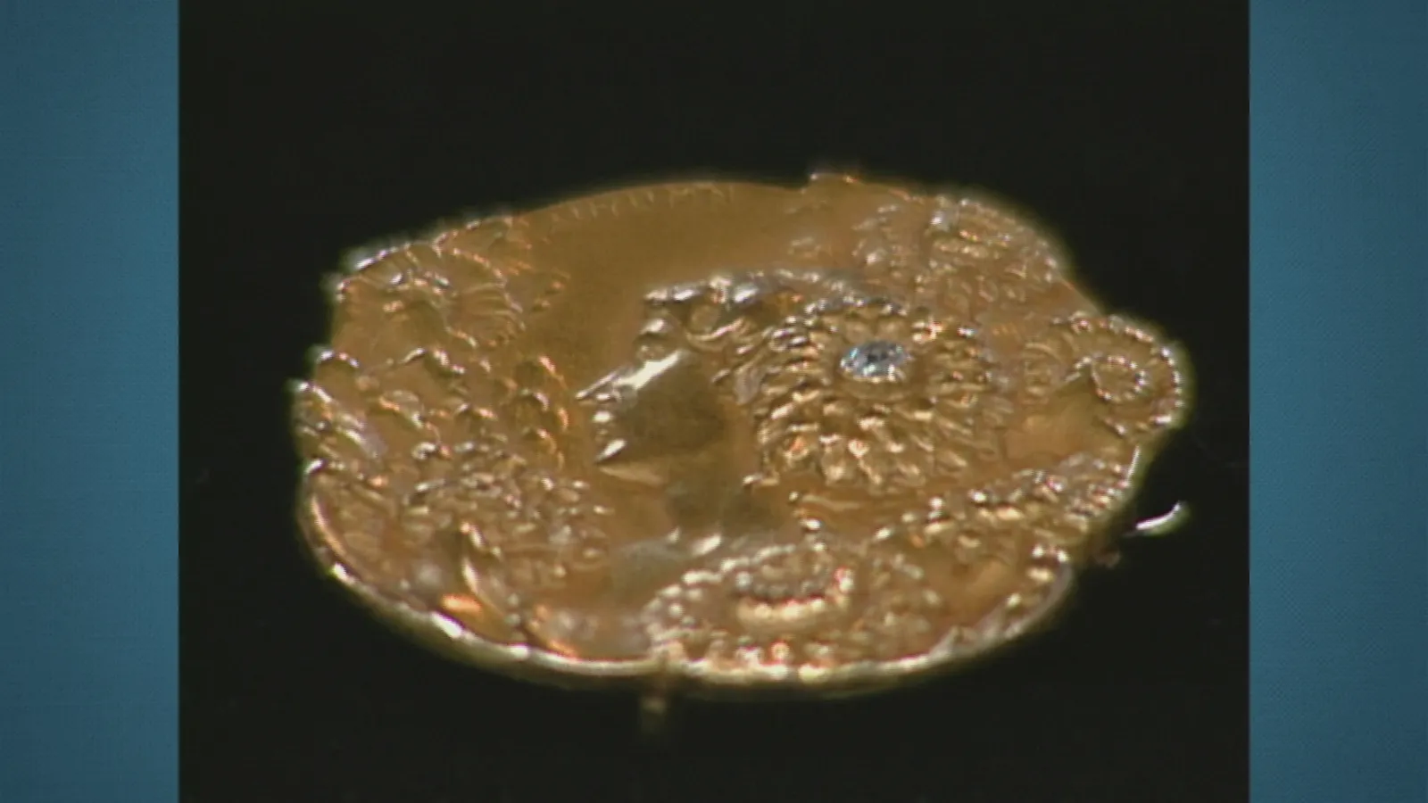 Biphart, Grisom & Osborne Gold Repoussé Pin, ca. 1895