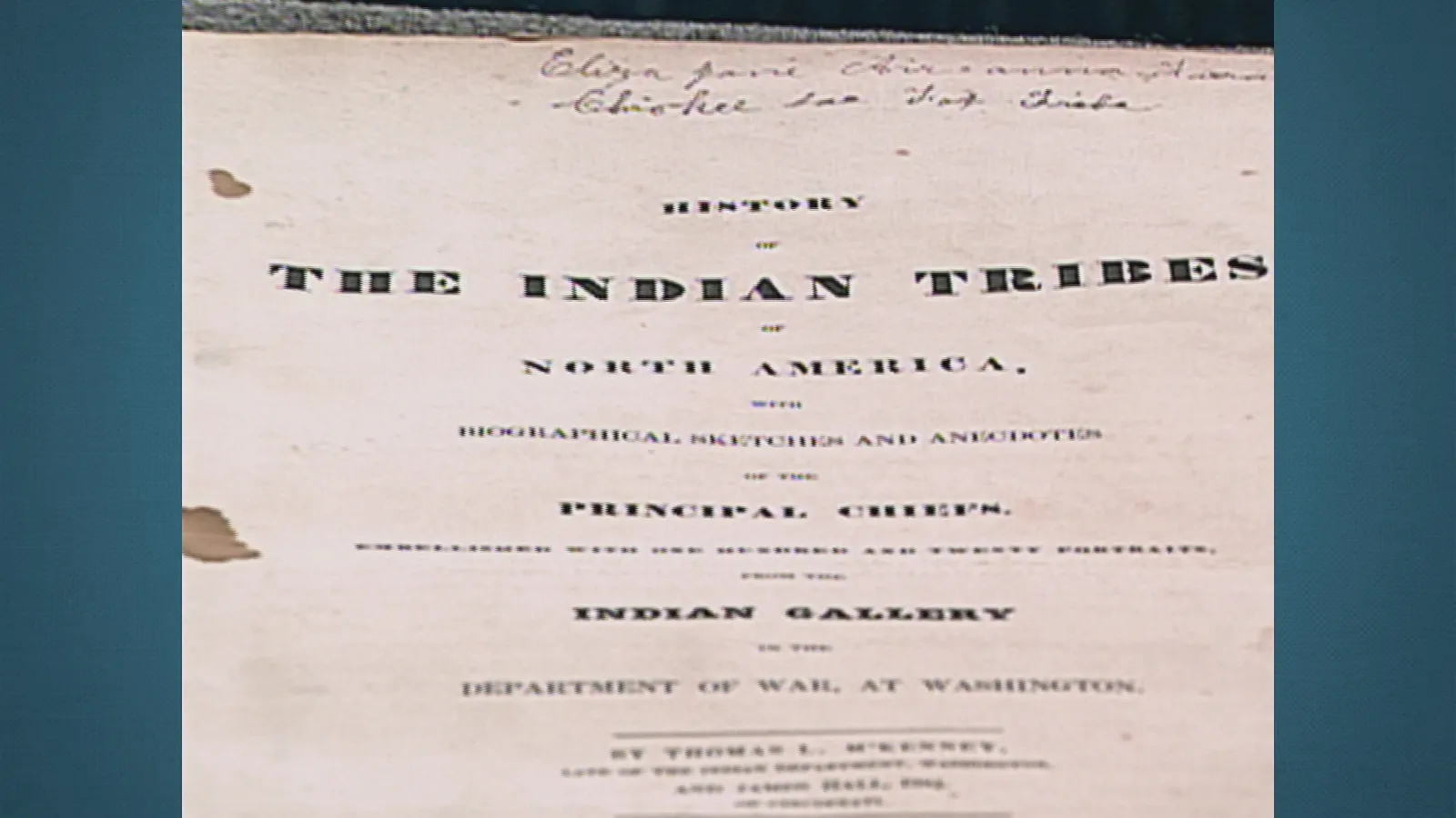 History of the Indian Tribes of N. America