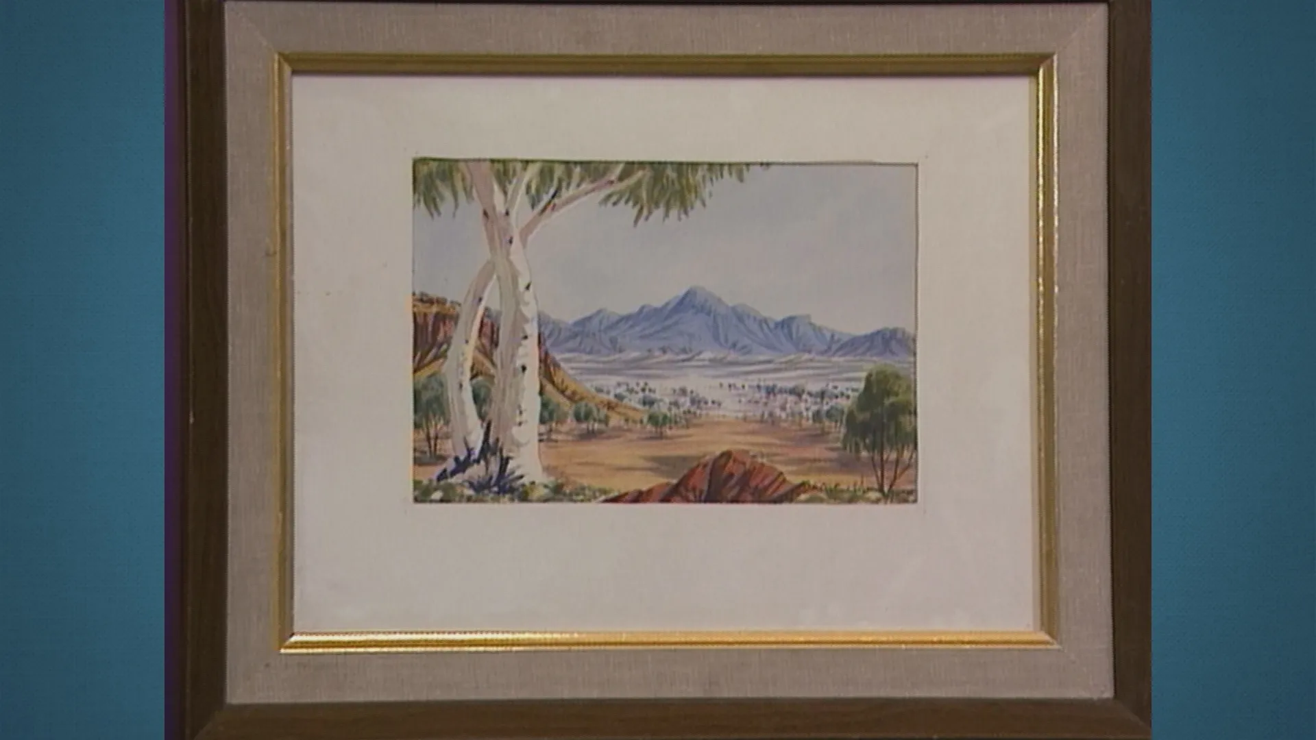 Oscar Namatjira Watercolor, ca. 1960