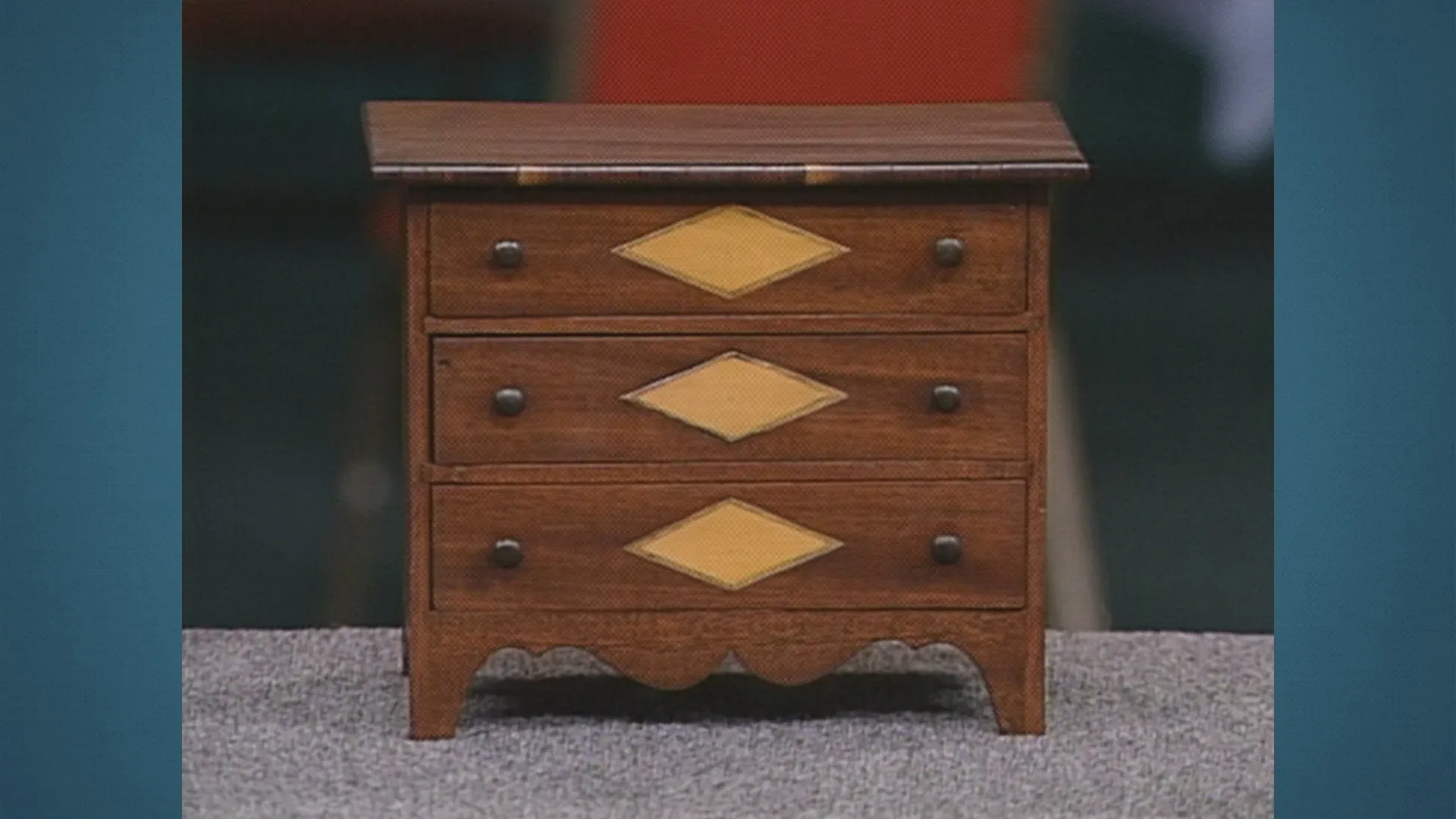 New England Miniature Chest, ca. 1825