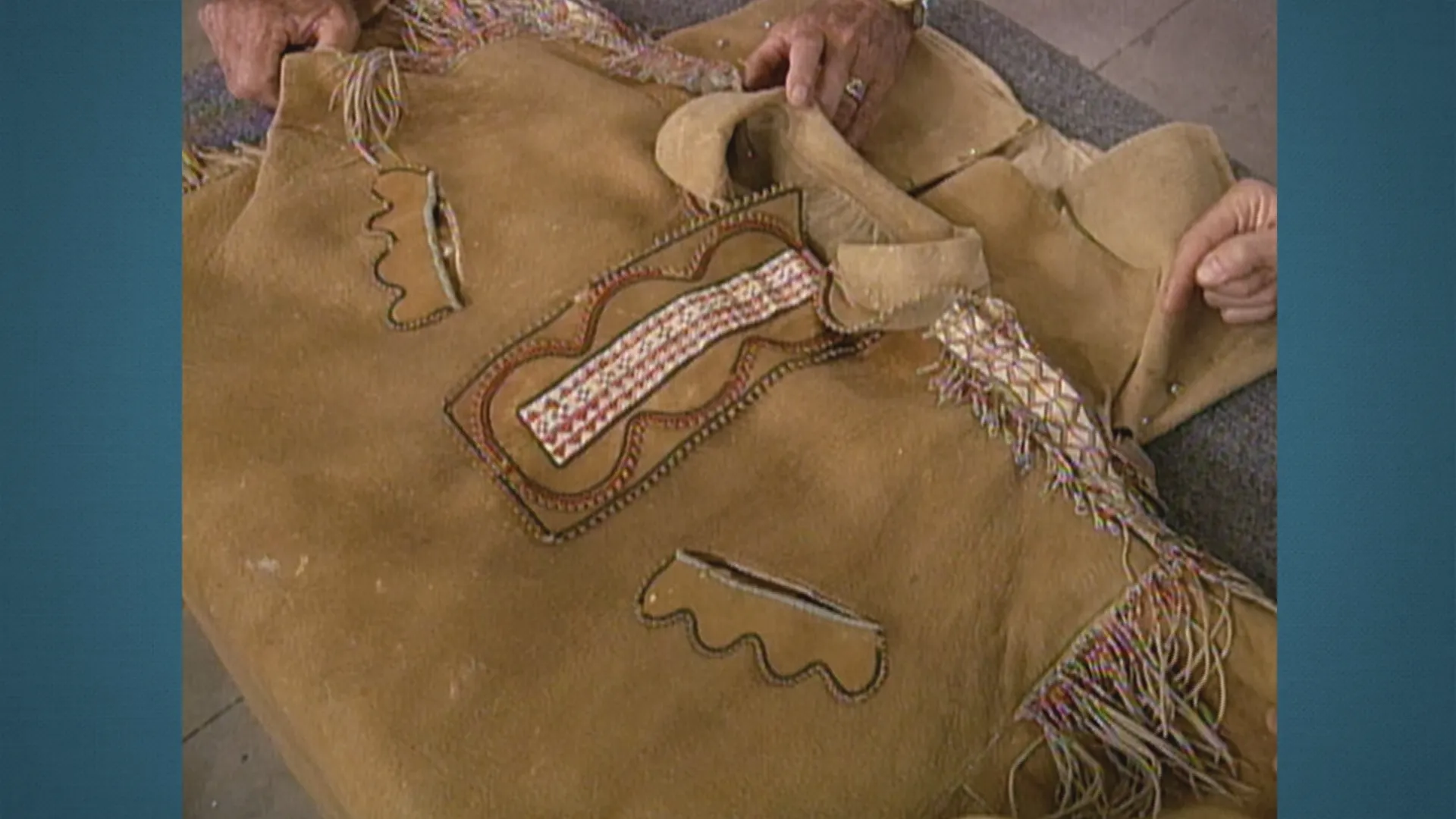 Late 19th C. Cree Moose Hide Suit
