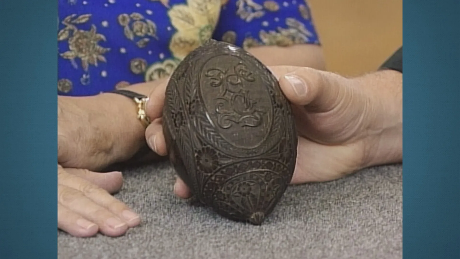 Prisoner-carved Coconut, ca. 1895