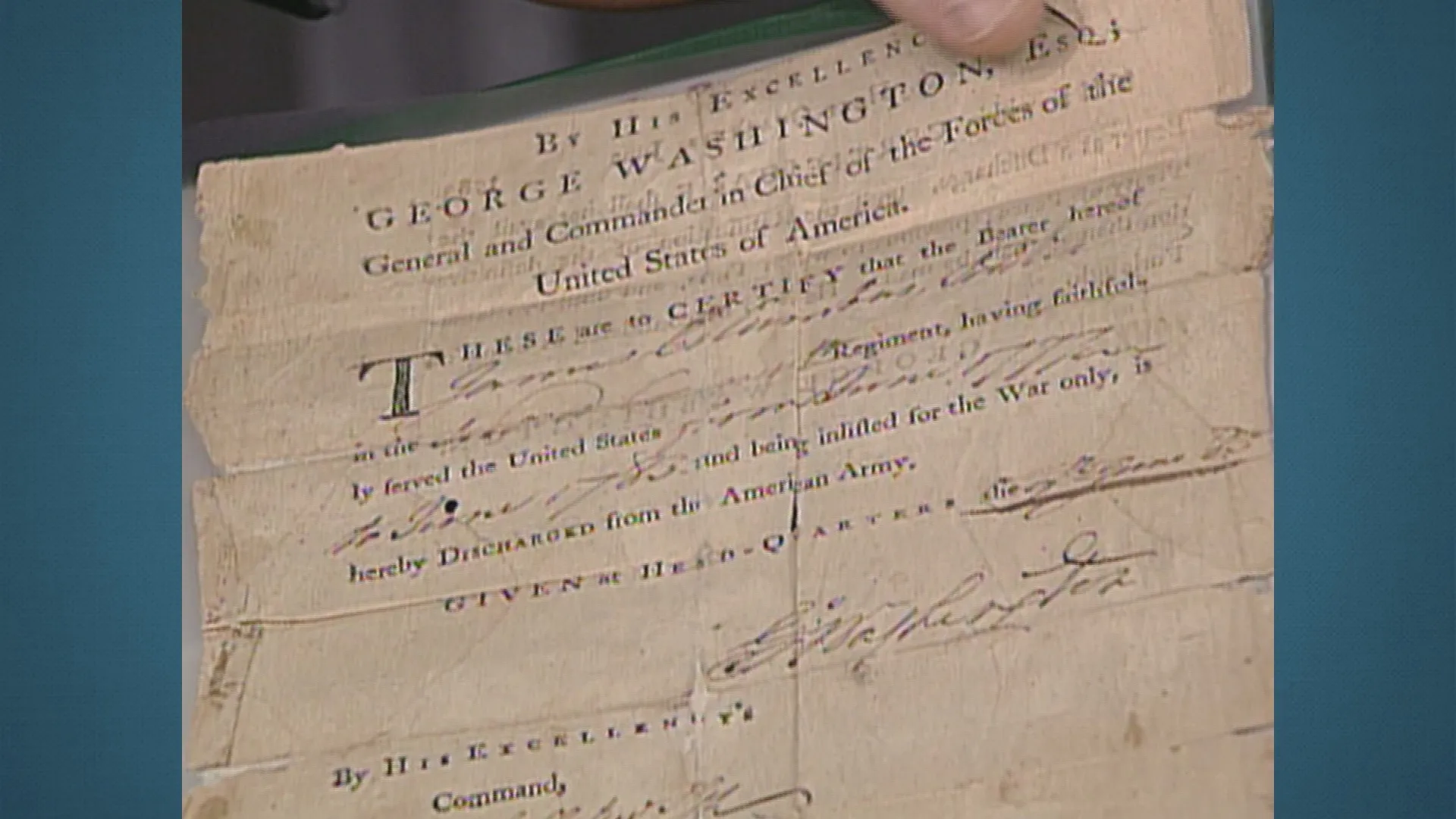 1783 G. Washington-signed Discharge