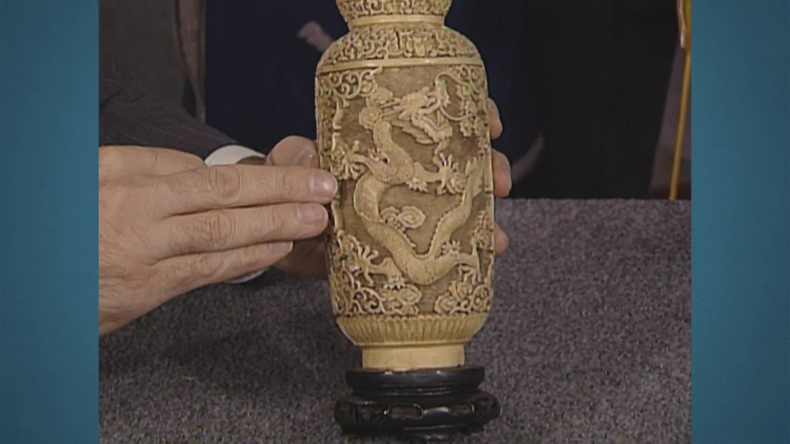 Chinese-style Imitation Ivory Vase, ca. 1950