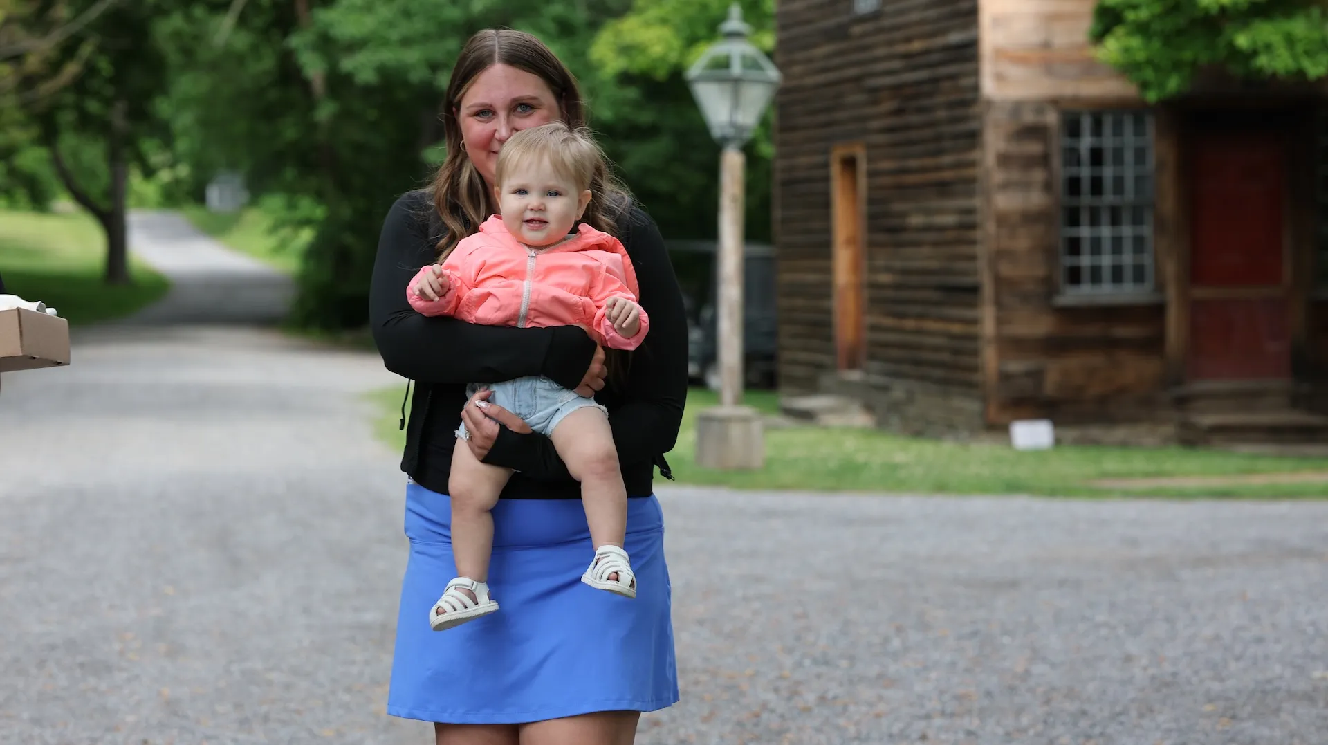A photo of a guest holding a baby