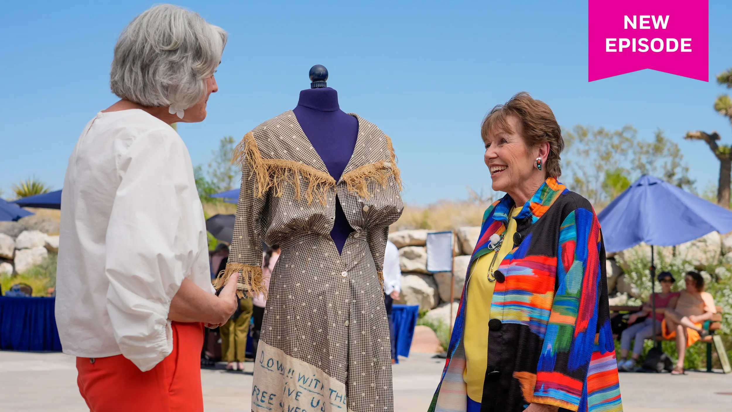 color photo of appraiser Deb Miller (left) and guest