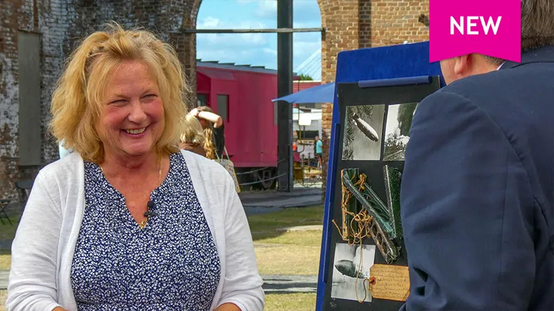 image of lady smiling at appraiser Phil Weiss