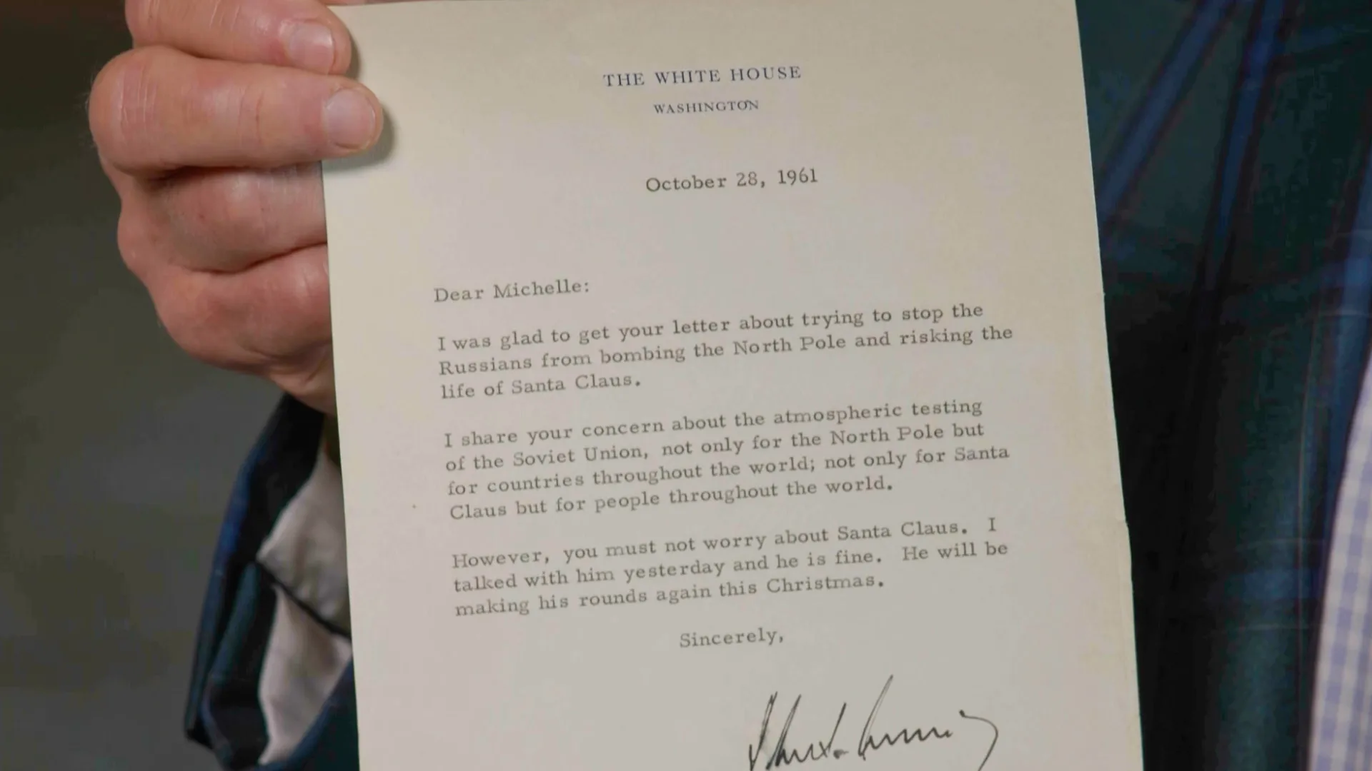 1961 JFK Santa Claus Letter