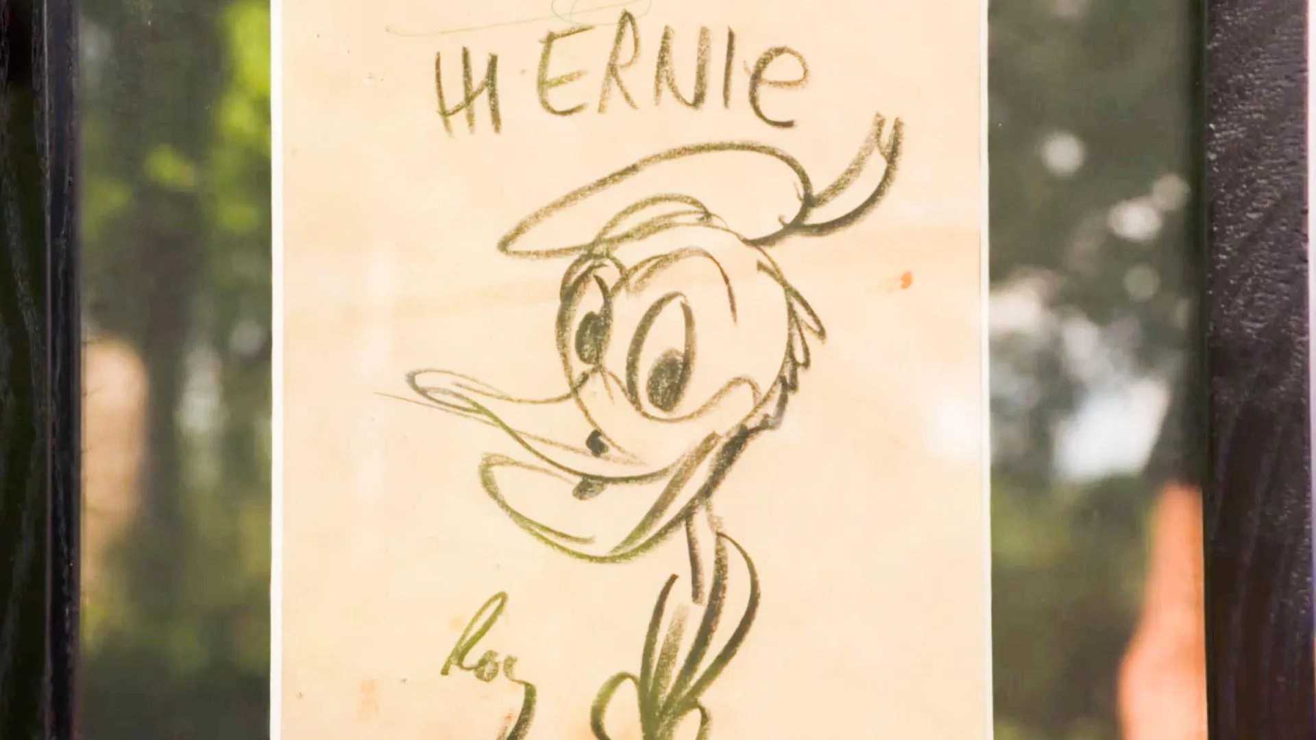 Walt Disney-signed Roy Williams Drawing, ca. 1958