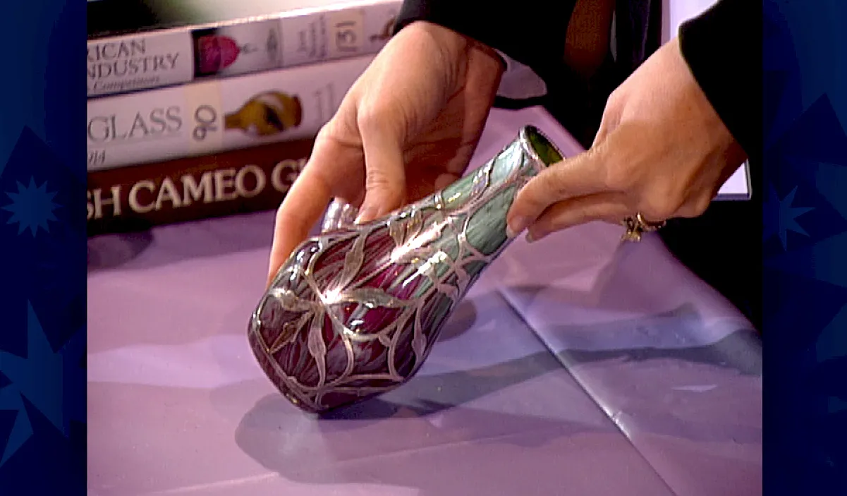 Loetz Titania Glass Vase Antiques Roadshow PBS