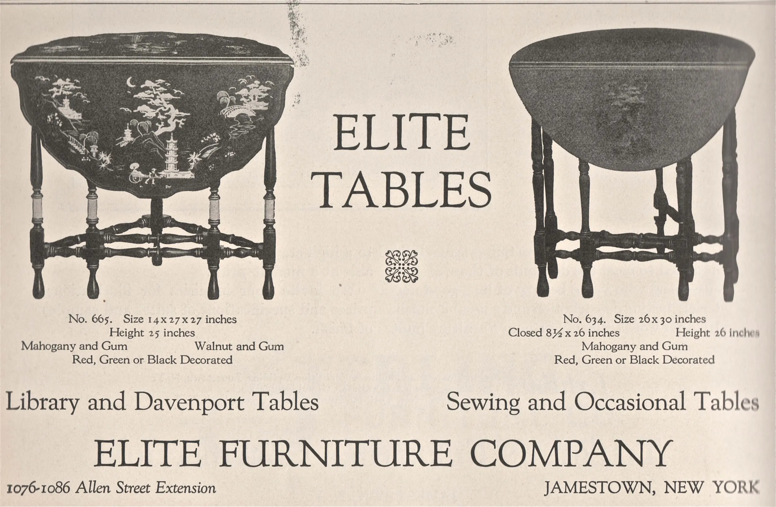 Furniture: Tables