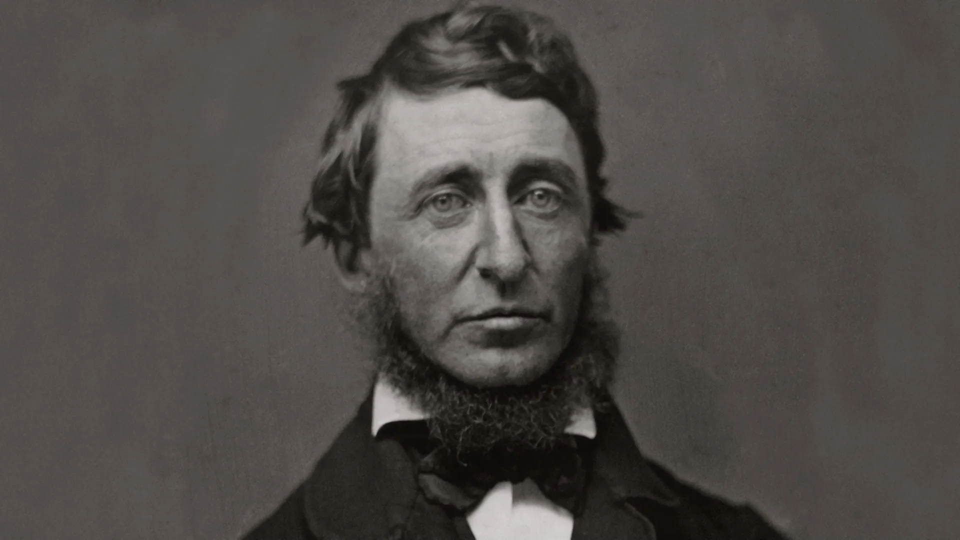 Black and white photograph of Henry David Thoreau