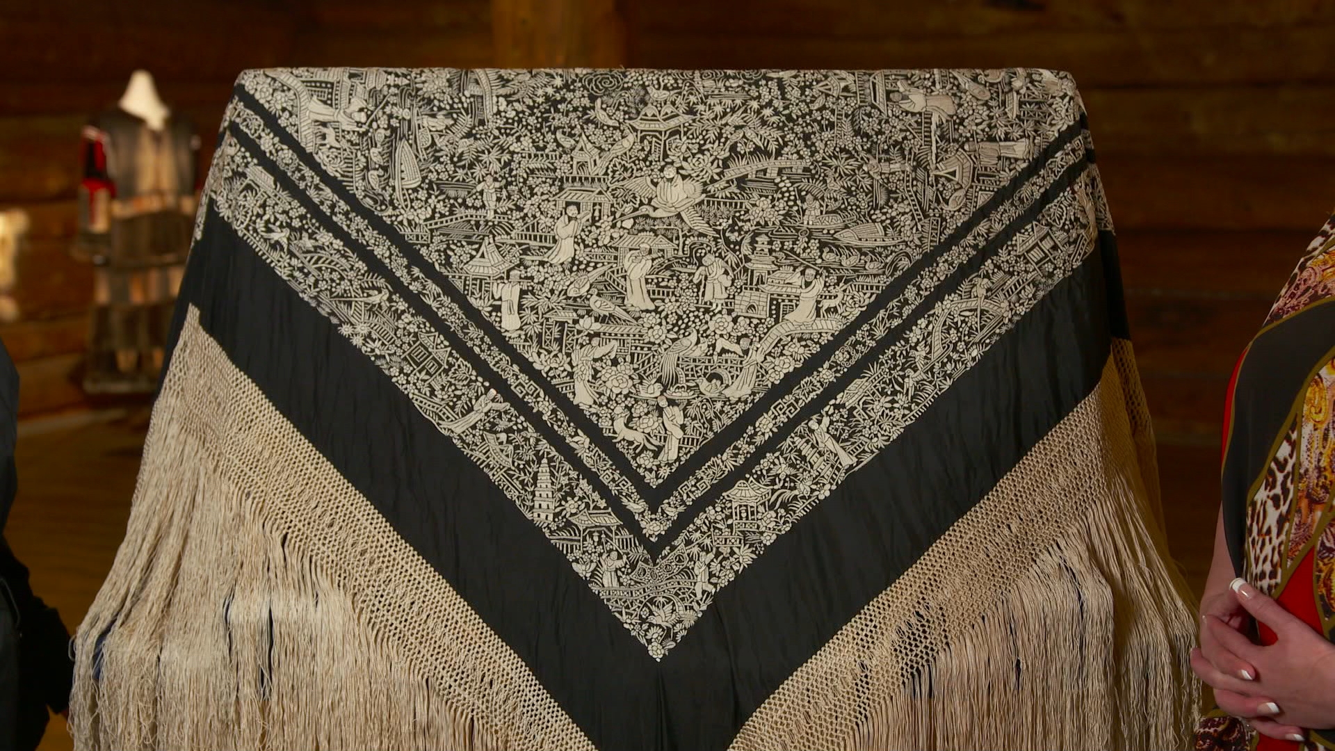 Embroidered Silk Shawl