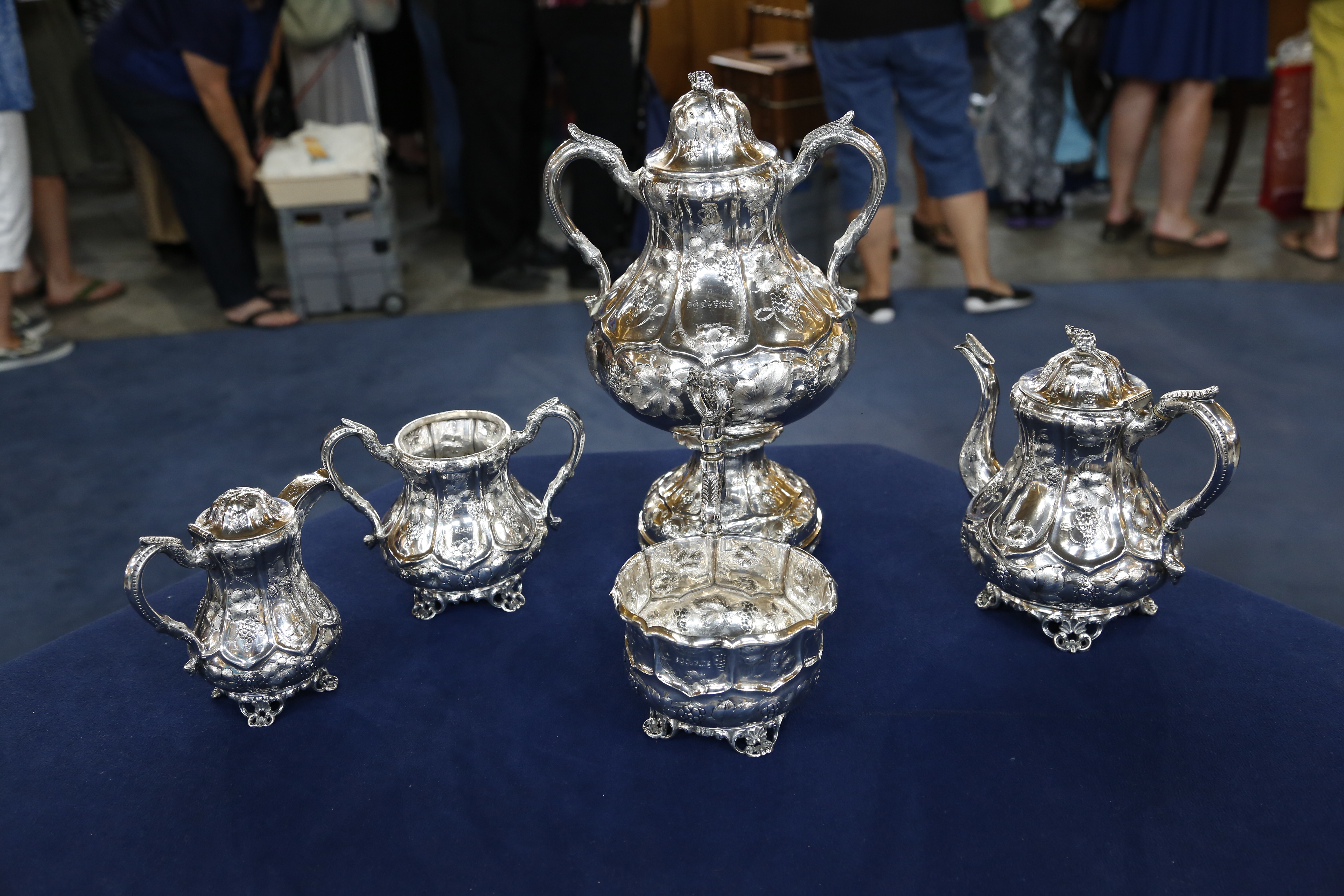 1850 English Silver Tea Set by Samuel Hayne and Dudley Cater