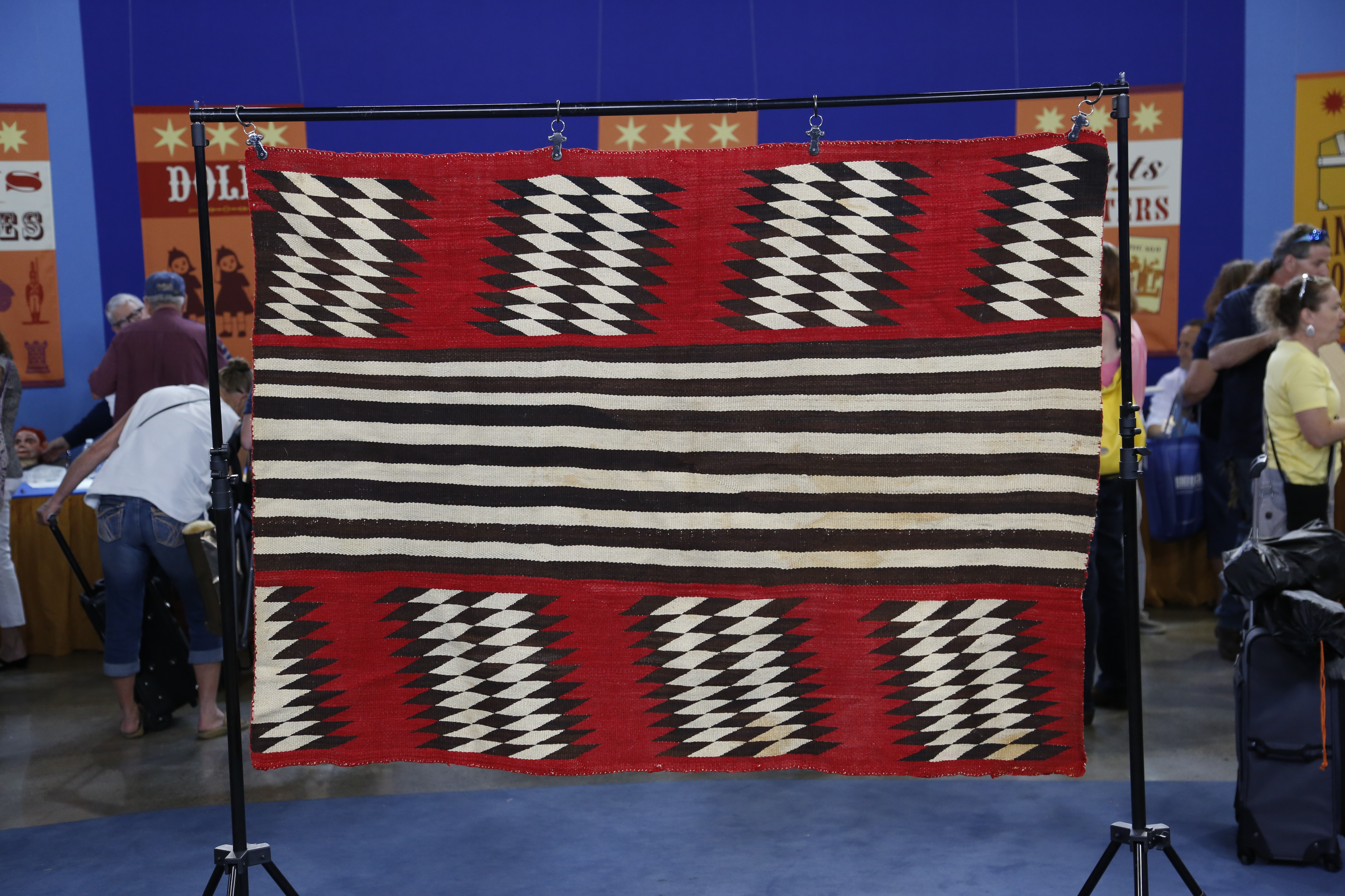 Navajo Woman's Wearing-Blanket-Style Rug