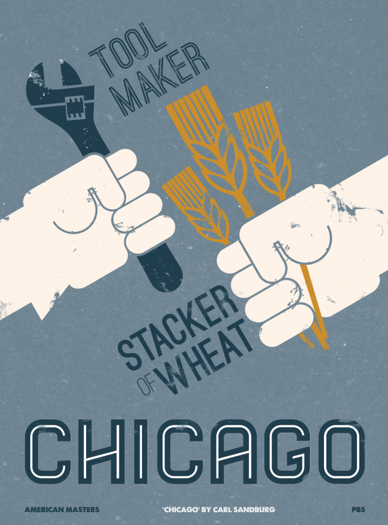 Carl Sandburg Chicago Poster - Tool Maker and Stacker of Wheat