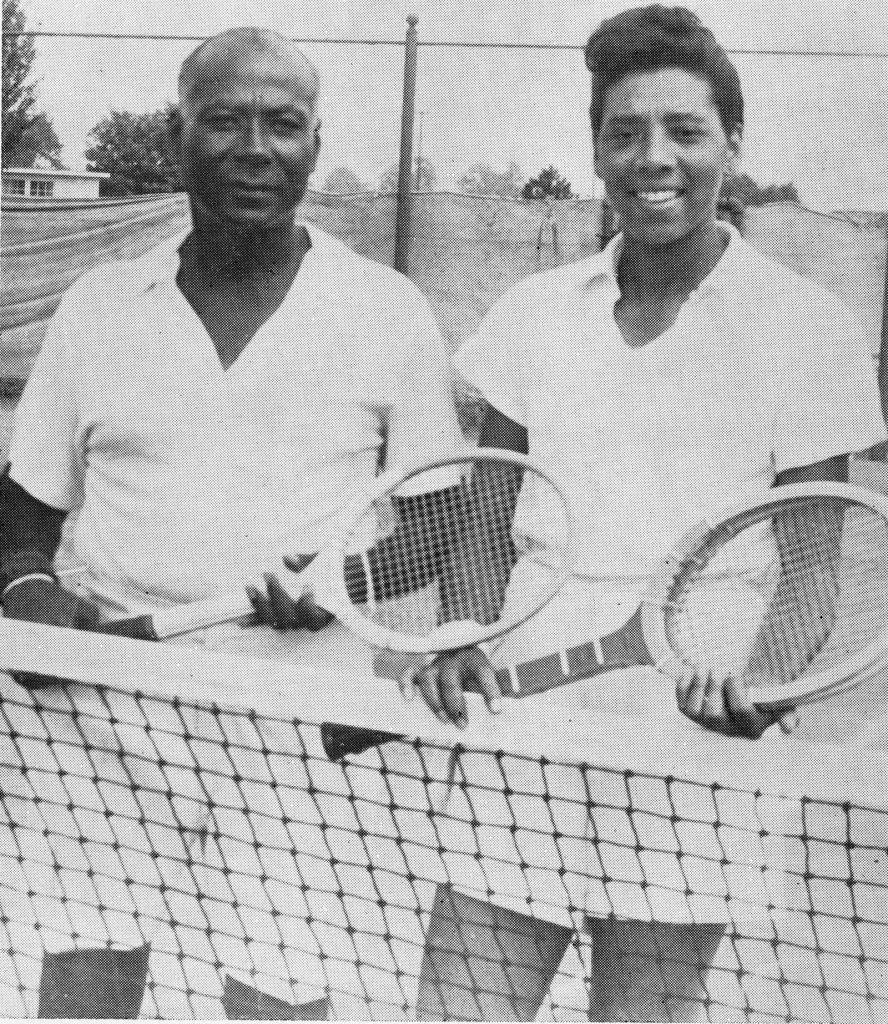 Althea Gibson and Dr. RW Johnson, one of her mentors. 