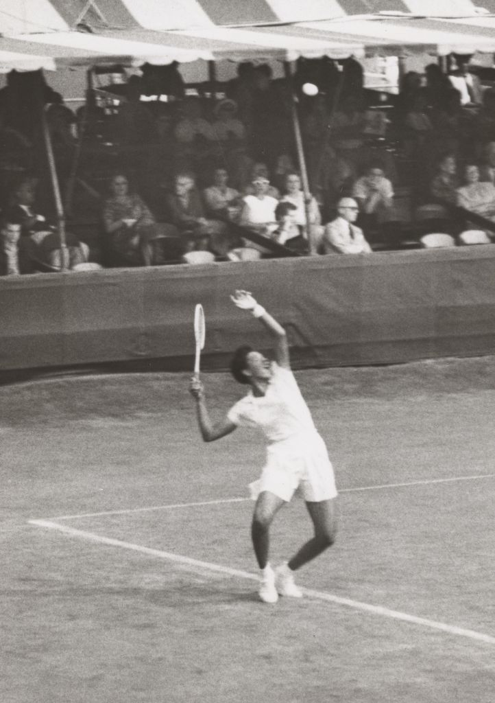 Althea Gibson at the West Side Tennis Club, Forest Hills, NY, 1957.
