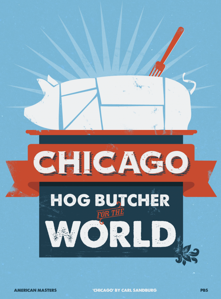 Carl Sandburg Chicago Poster - Hog Butcher