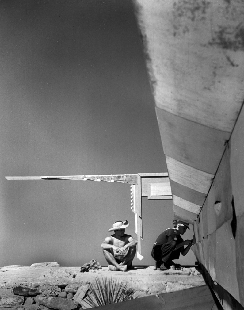 Two Apprentices, Taliesin West, by Pedro E. Guerrero