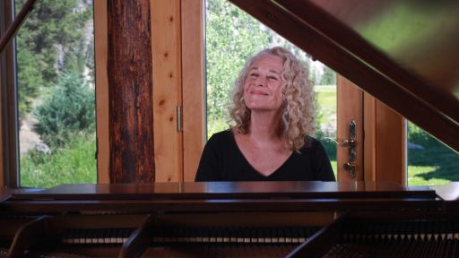 Carole King in her ranch studio