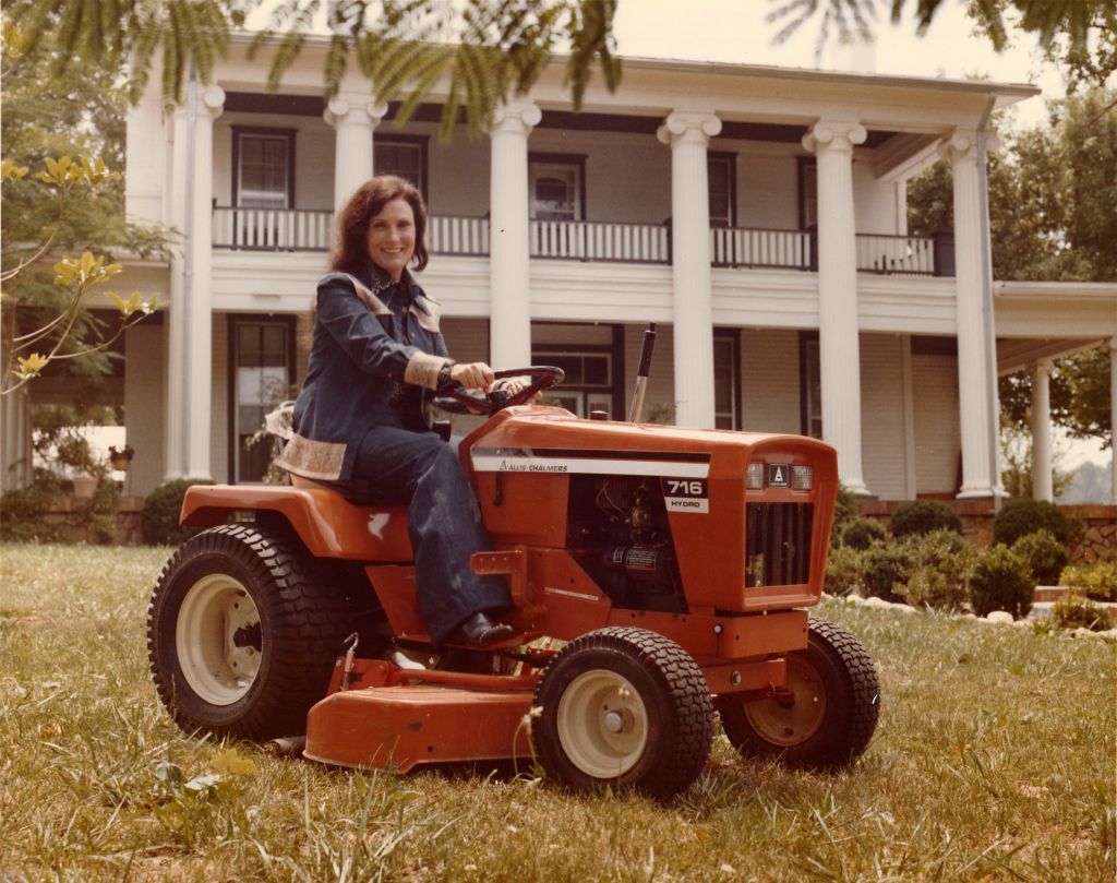 Loretta Lynn on a tractor