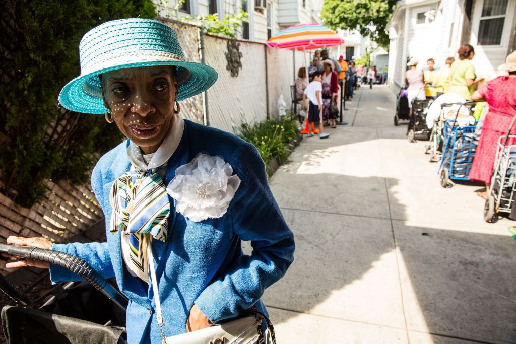 Sandra Mathiesson waited more than two hours for her turn at the pantry.