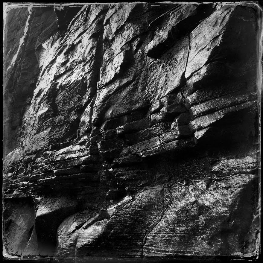 Seams of coal on the side of the road on Route 421 in Harlan County, Kentucky