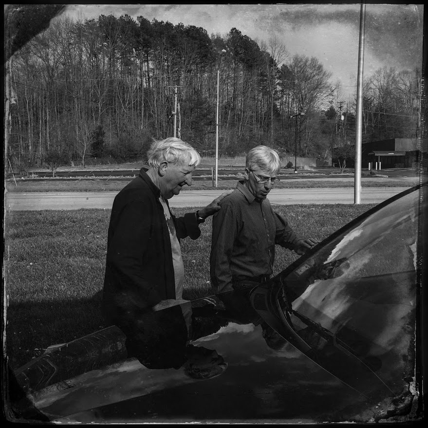 Bobby Simpson walks with the assistance of Jeff Kelly Lowenstein, a writer and investigative reporter