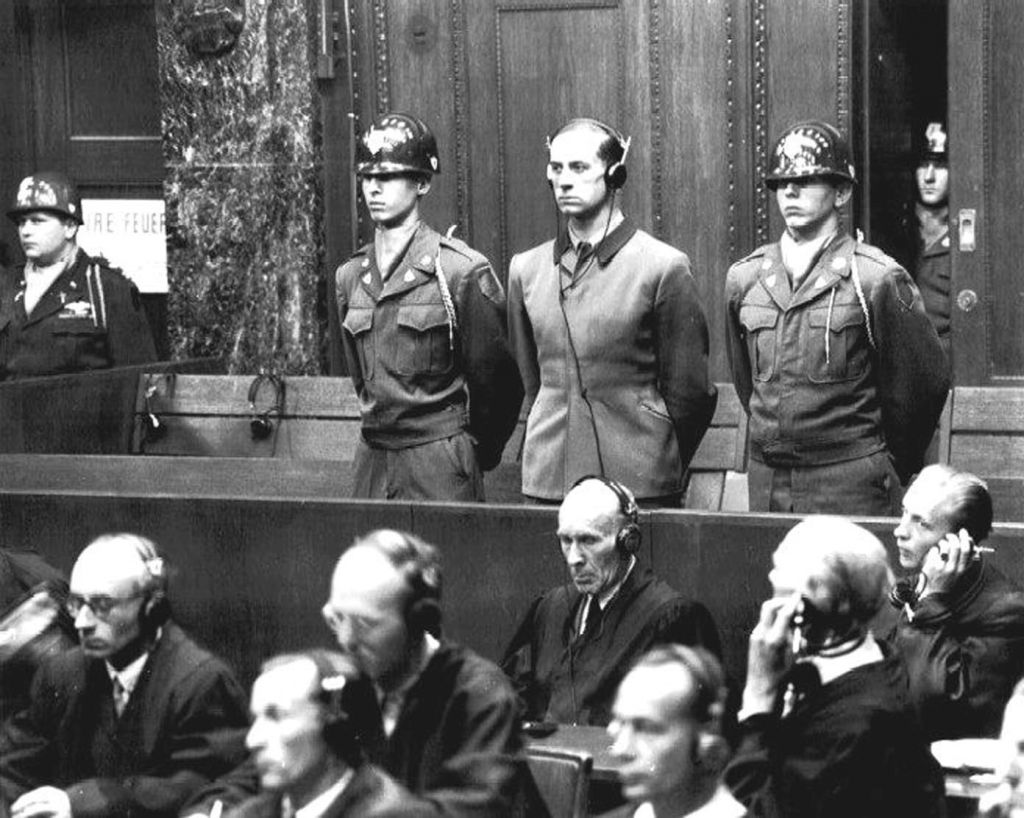 Nuremberg trial of Dr. Karl Brandt, Hitler's doctor and director of Nazi experiments on humans. Credit: PD / U.S. Signal Corps