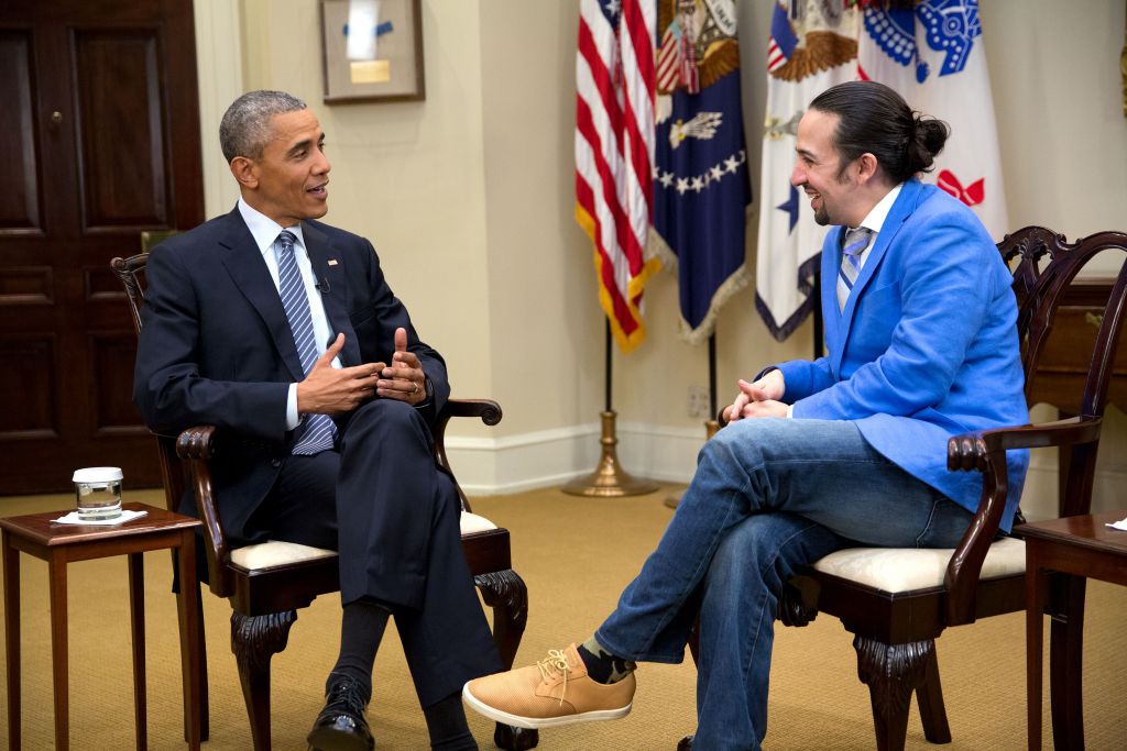 President Barack Obama and Lin-Manuel Miranda