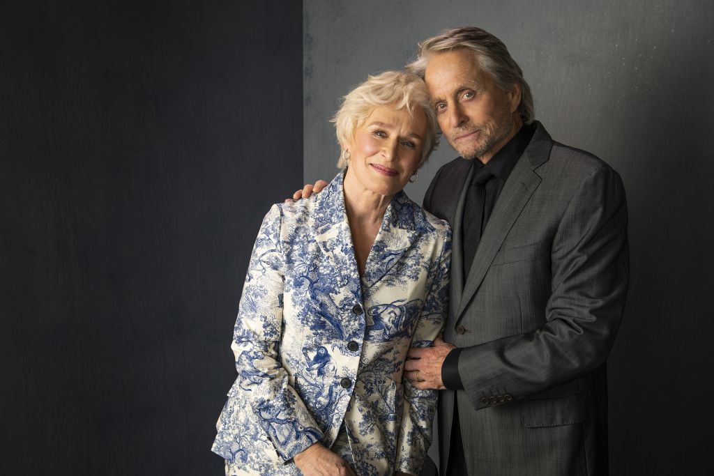 Best Actress Award winner Glenn Close with the award’s presenter and her Fatal Attraction co-star Michael Douglas. Photo by Kwaku Alston.