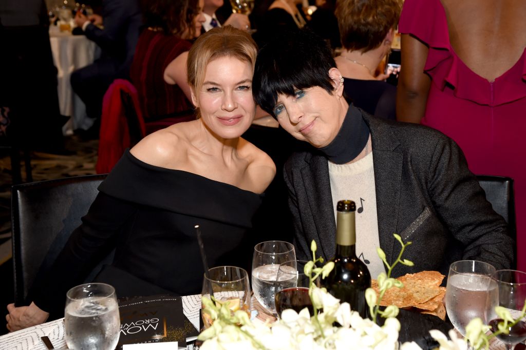 BEVERLY HILLS, CALIFORNIA - JANUARY 11: (L-R) Renée Zellweger and Diane Warren attend AARP The Magazine's 19th Annual Movies For Grownups Awards at Beverly Wilshire, A Four Seasons Hotel on January 11, 2020 in Beverly Hills, California. (Photo by Michael Kovac/Getty Images for AARP)