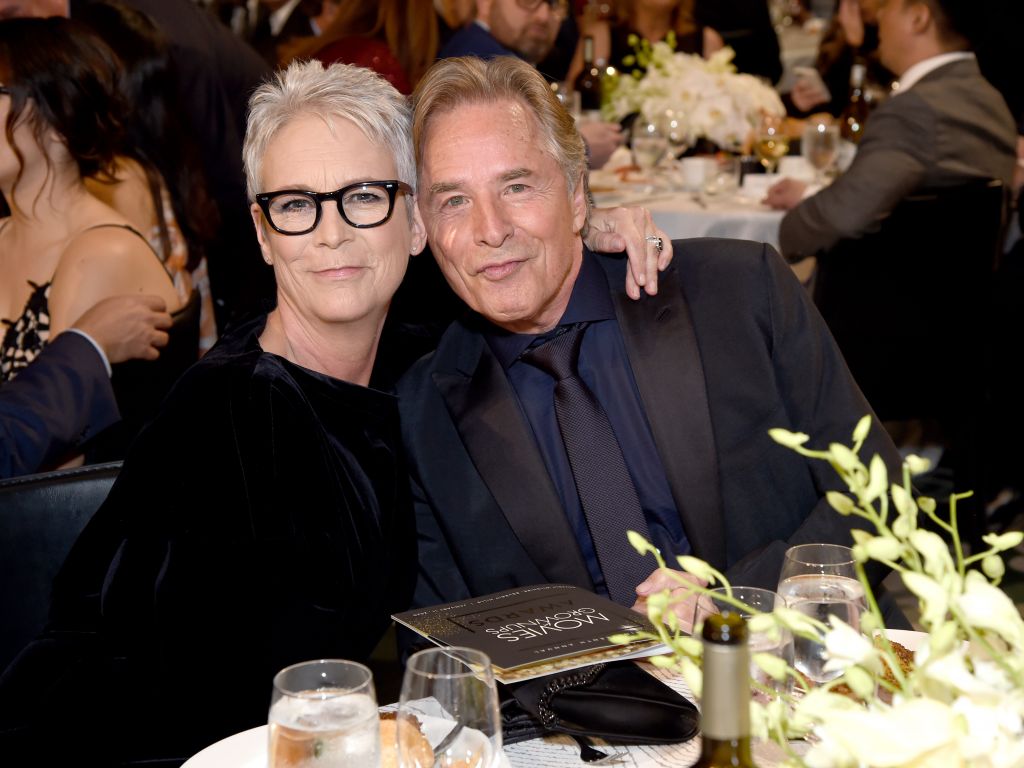BEVERLY HILLS, CALIFORNIA - JANUARY 11: (L-R) Jamie Lee Curtis and Don Johnson attend AARP The Magazine's 19th Annual Movies For Grownups Awards at Beverly Wilshire, A Four Seasons Hotel on January 11, 2020 in Beverly Hills, California. (Photo by Michael Kovac/Getty Images for AARP)