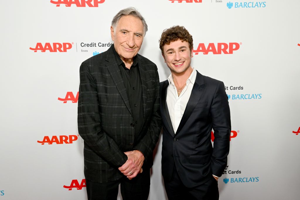 (L-R) Judd Hirsch and Gabriel LaBelle. Photo by Michael Kovac/Getty Images for AARP.