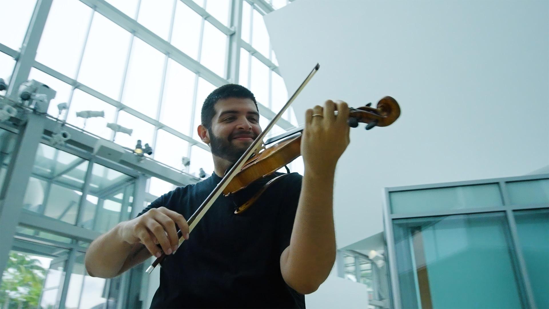 Violinist James Zabawa Martinez | CHASING CRESCENDOS | About