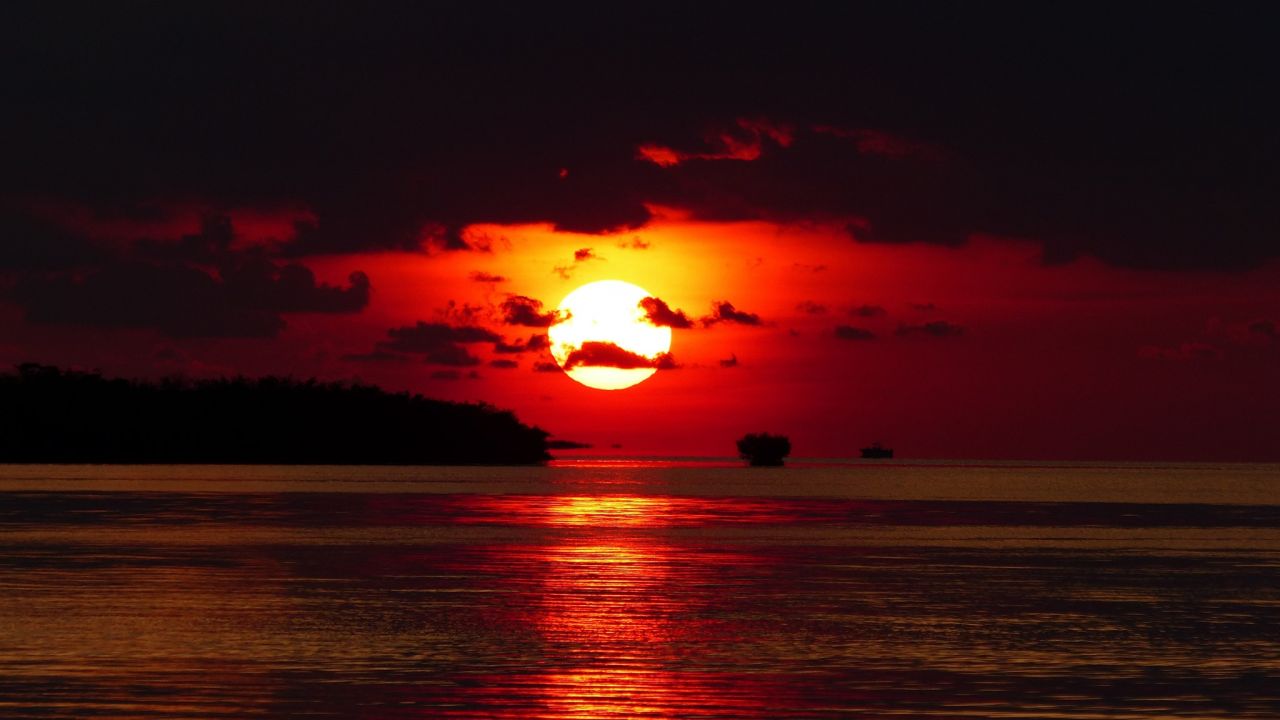 Photo by Alan Snyder - Red sunset from July 2018, Florida Keys