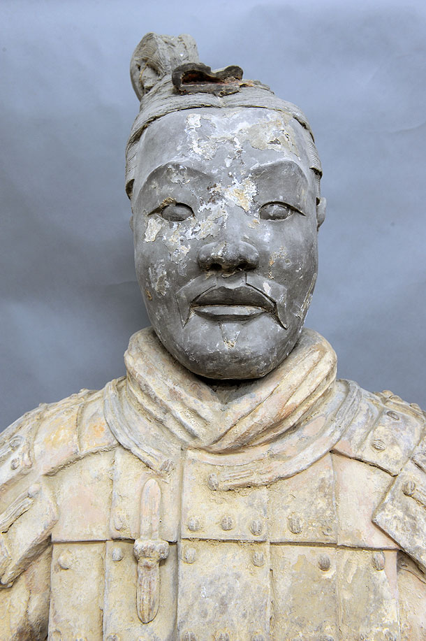 Terracotta Warrior head. Photo taken in Xi’an, Shaanxi Province