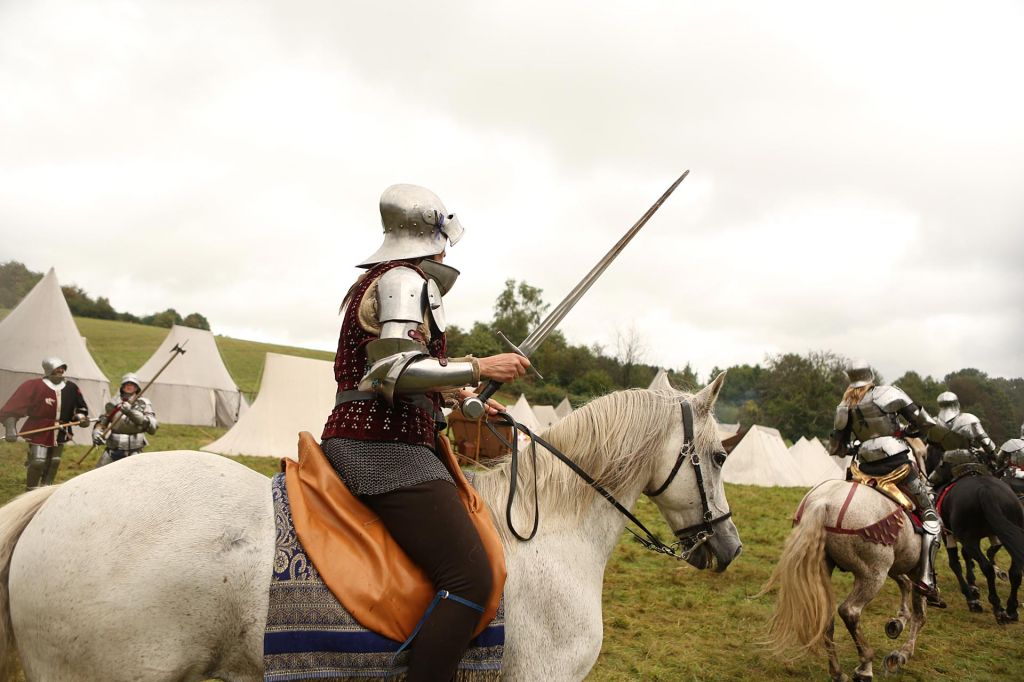 Medieval warfare re-enactment