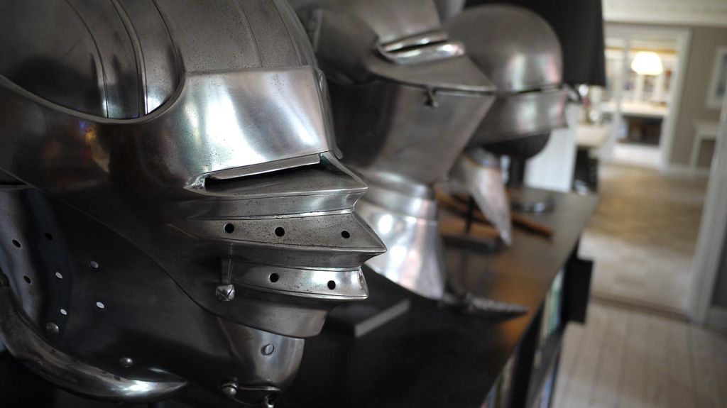 Helmets for medieval armour 