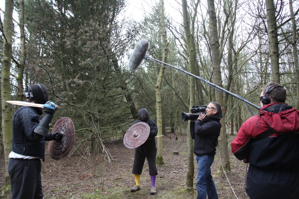 Filming fight 2 with Mark Belshaw and Robert Brooks