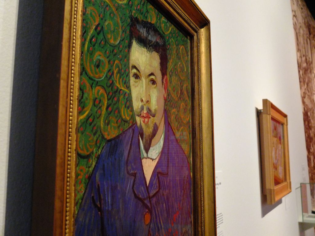 Portrait of Dr Felix Rey, 1889, Vincent van Gogh, in position for the exhibition "On the Verge of Insanity:  Van Gogh & His Illness"