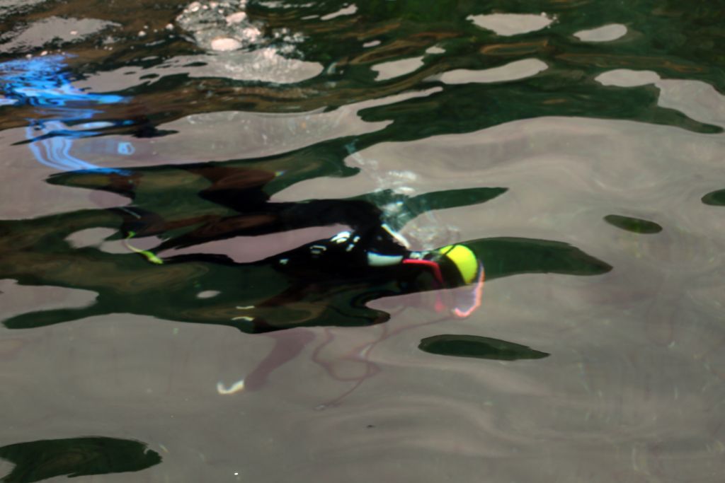 Barbara Davidde underwater Baiae