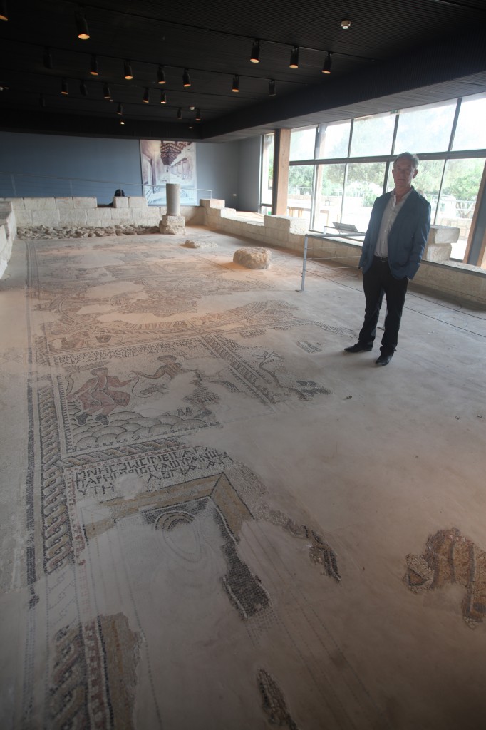 Simon Schama at Sepphoris Synagogue, Tzippori, Israel