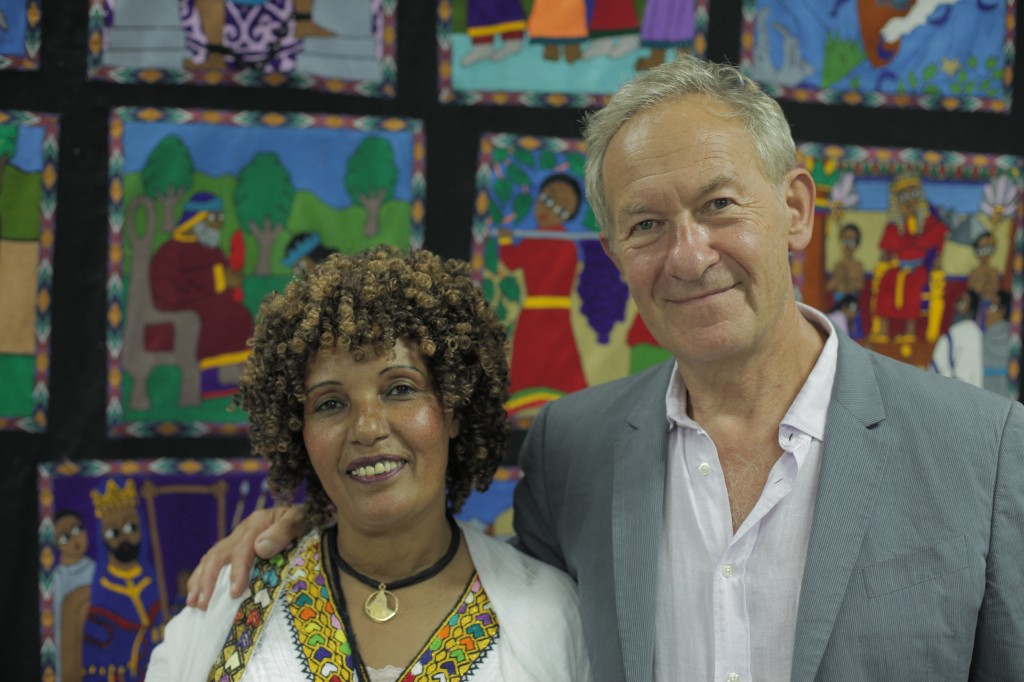 Simon Schama with Aviva, a Beta Israel interviewee from Ethiopia