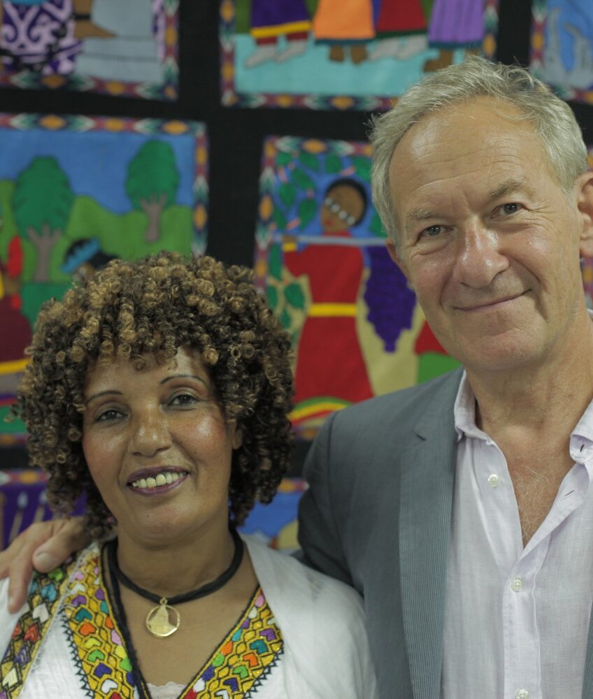 Simon Schama with Aviva, a Beta Israel interviewee from Ethiopia